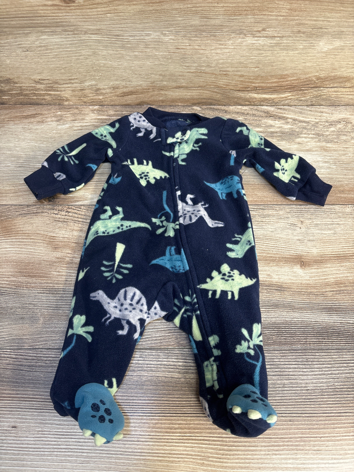 Just One You Dinosaur Print Sleeper Navy sz Newborn