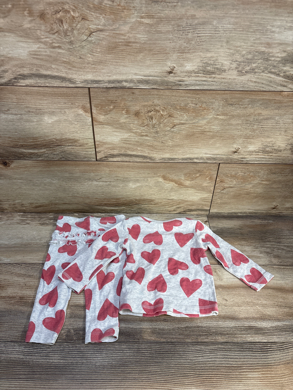 Carter's 2pc Heart Print Shirt & Pants Set Grey sz 9m