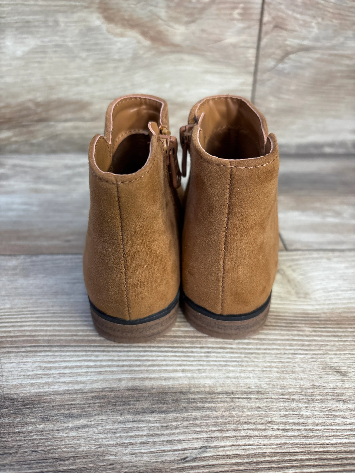 Cat & Jack Penelope Zipper Booties Cognac sz 8c