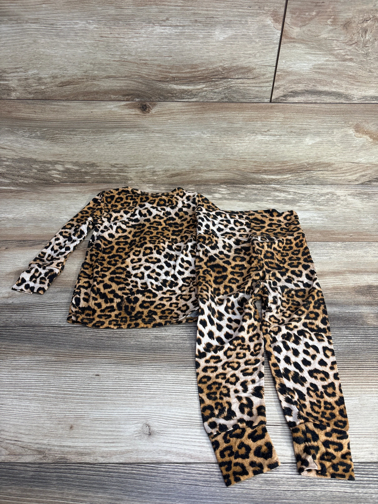 Lou Lou & Company Leopard Miles Top + Bottoms Brown sz 12-24m