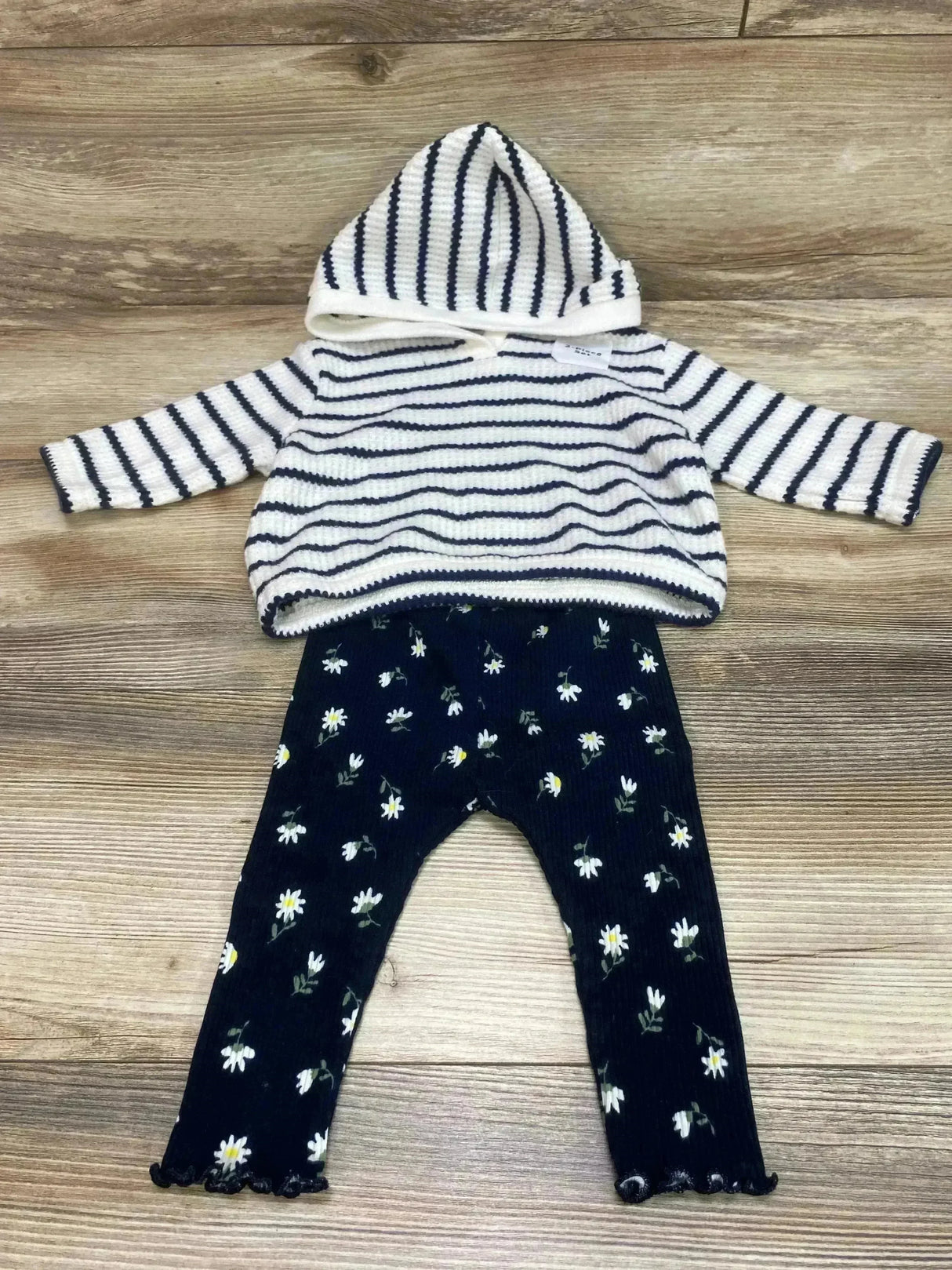 NEW Old Navy 2pc Thermal Knit Hoodie & Leggings White sz 3-6m - Me n Mommy To Be
