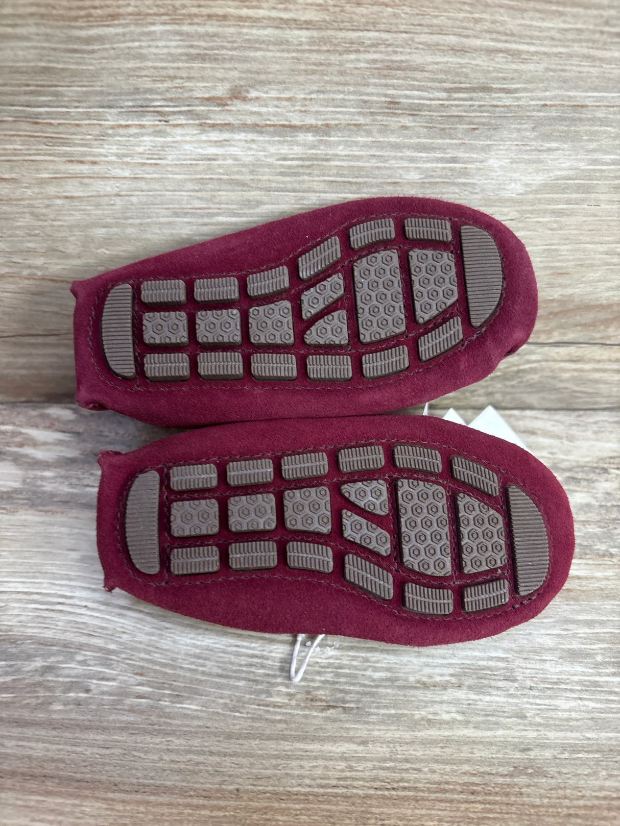 NEW Janie & Jack Suede Driving Shoes Maroon sz 6c
