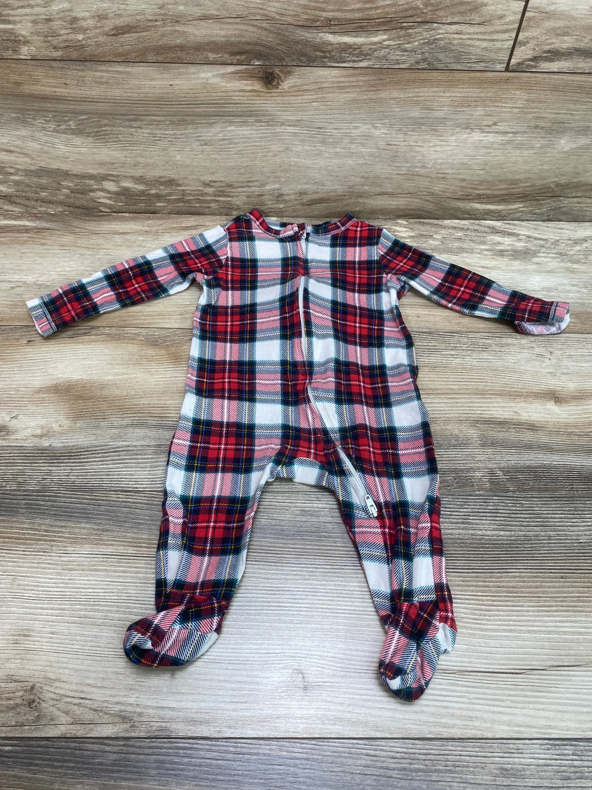 Old Navy Plaid Sleeper Red sz 3-6m - Me n Mommy To Be