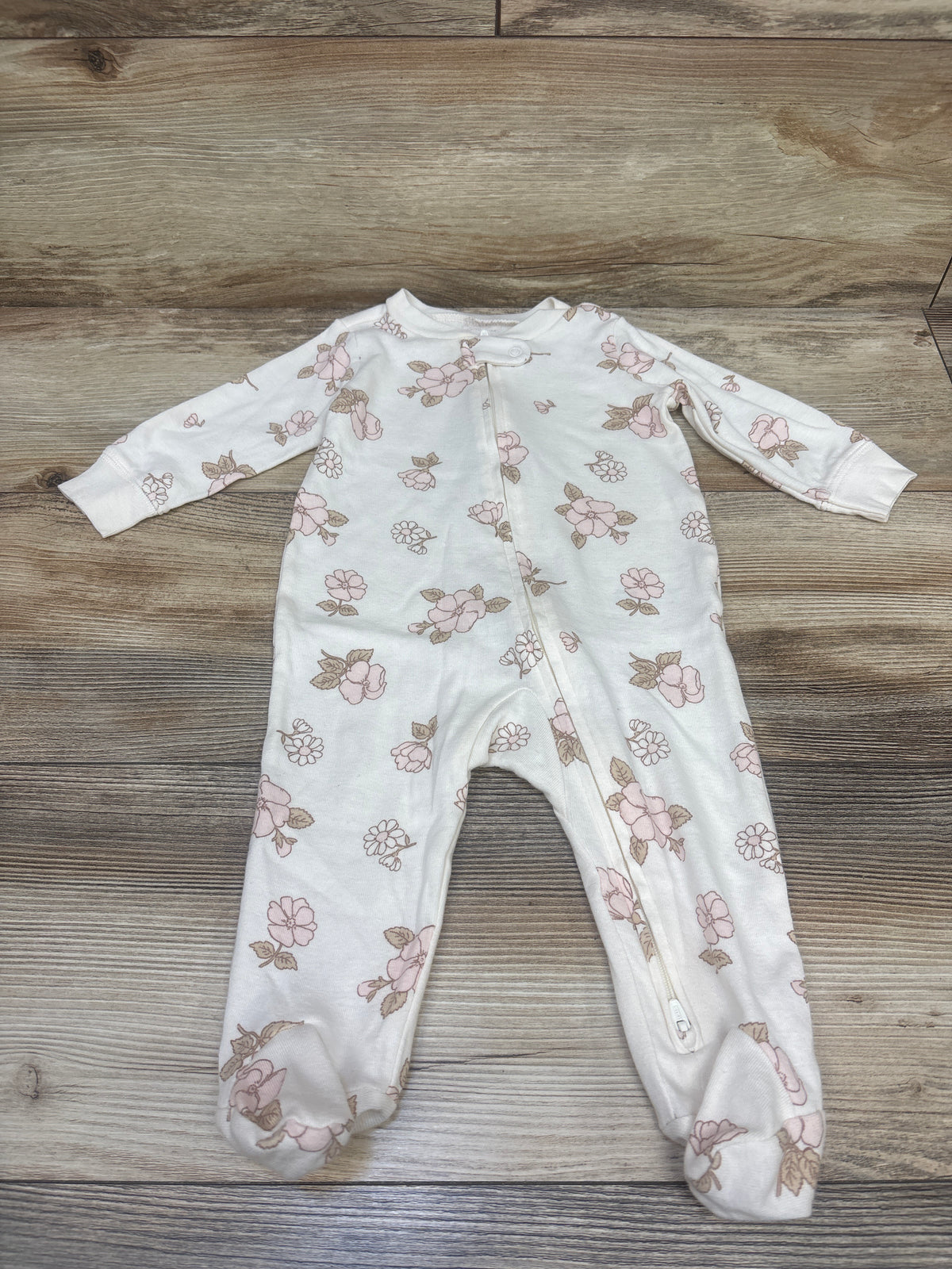 Carter's Floral Sleeper Beige sz 6m