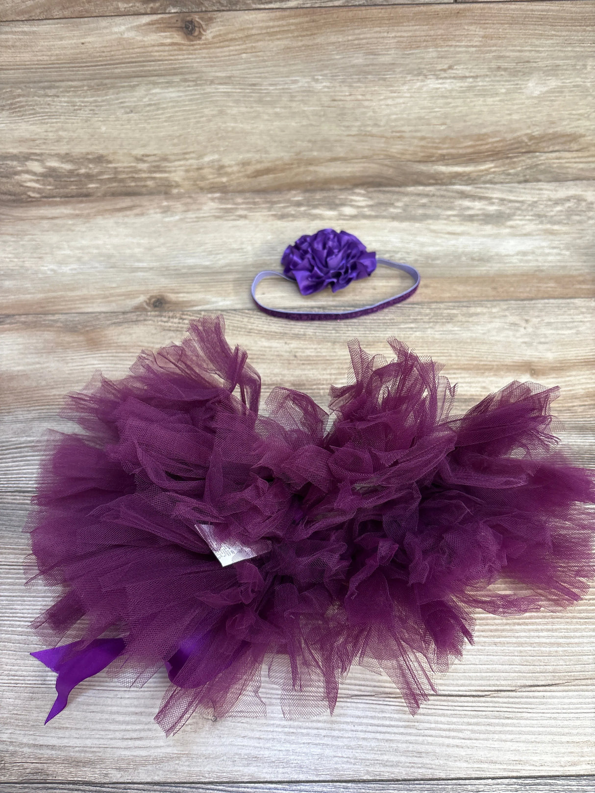 Shein 2pc Tutu & Headband Purple sz 0-1m - Me n Mommy To Be