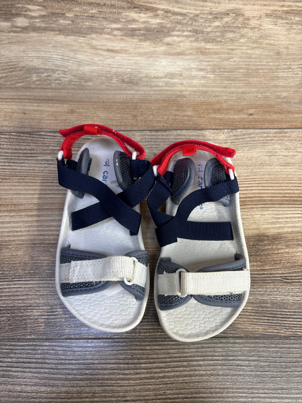 Carter's Delray Crossover Straps Sandals White sz 8c