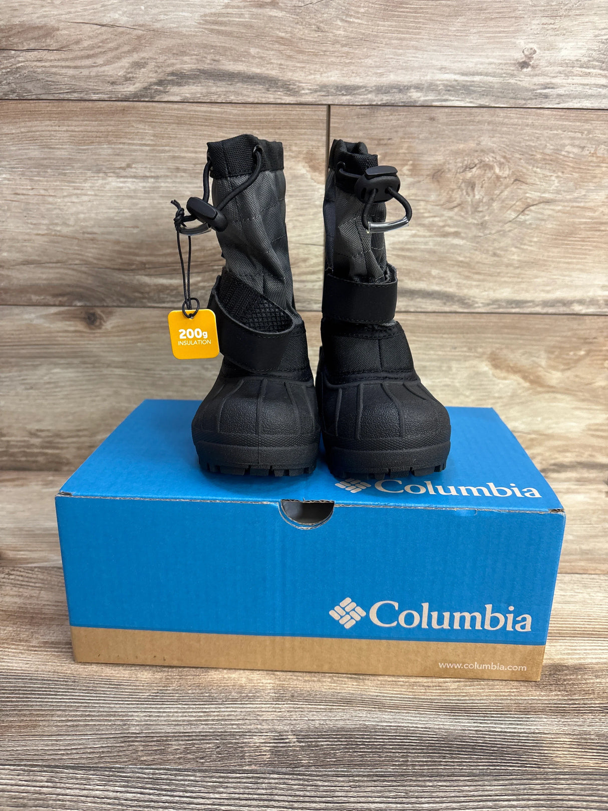 NEW Columbia Powderbug Plus II Snow Boots Black sz 7c