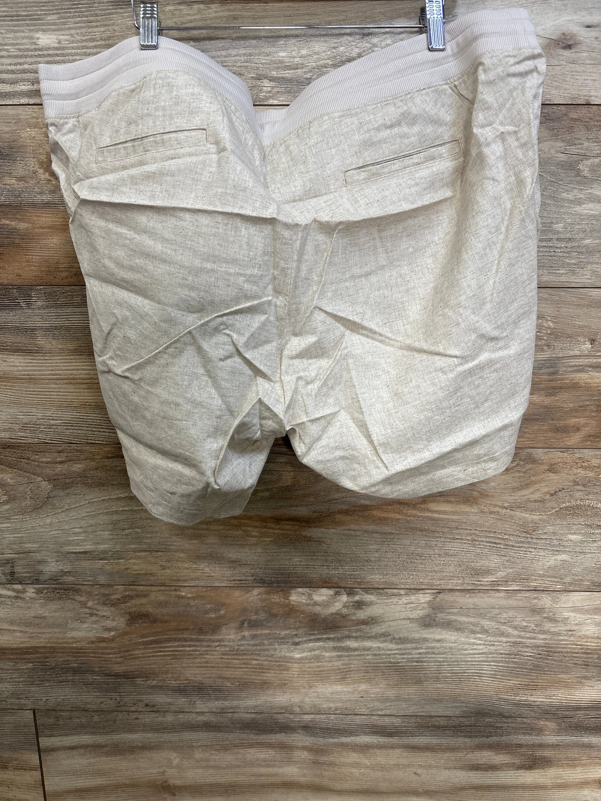 NWOT Gap Maternity Linen-Blend Shorts Beige sz XXL