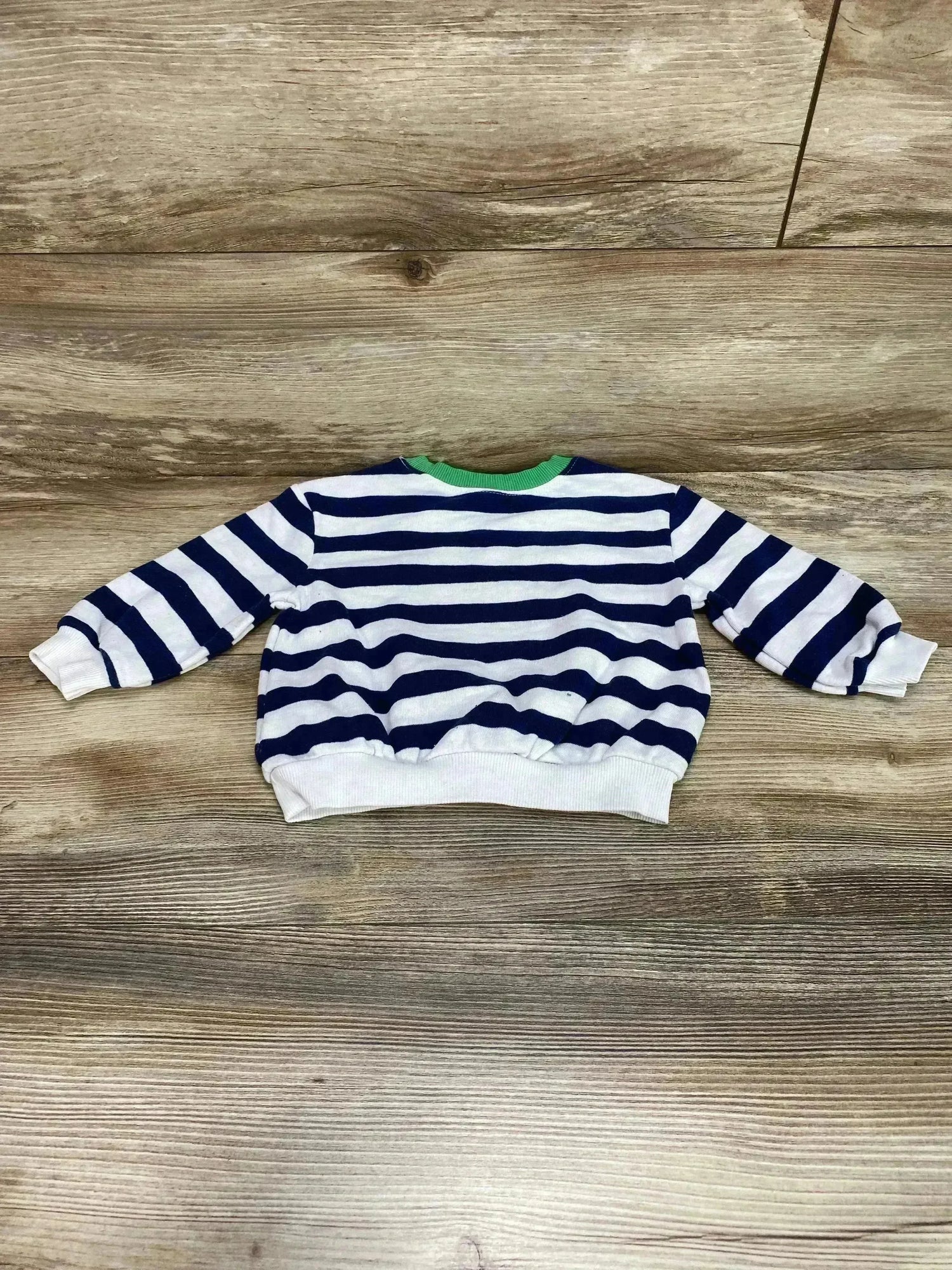 Old Navy Striped Sunshine Sweatshirt Blue/White sz 6-12m - Me n Mommy To Be