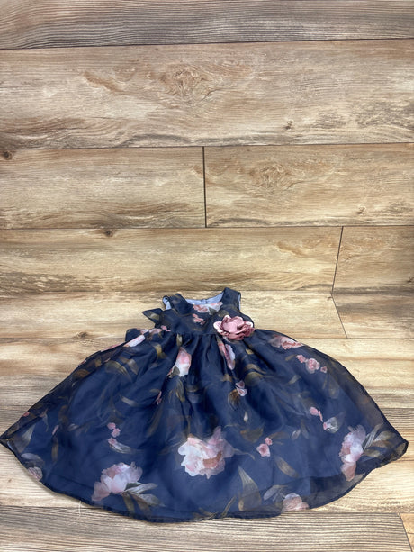 Laura Ashley Floral Dress Navy sz 3T - Me n Mommy To Be