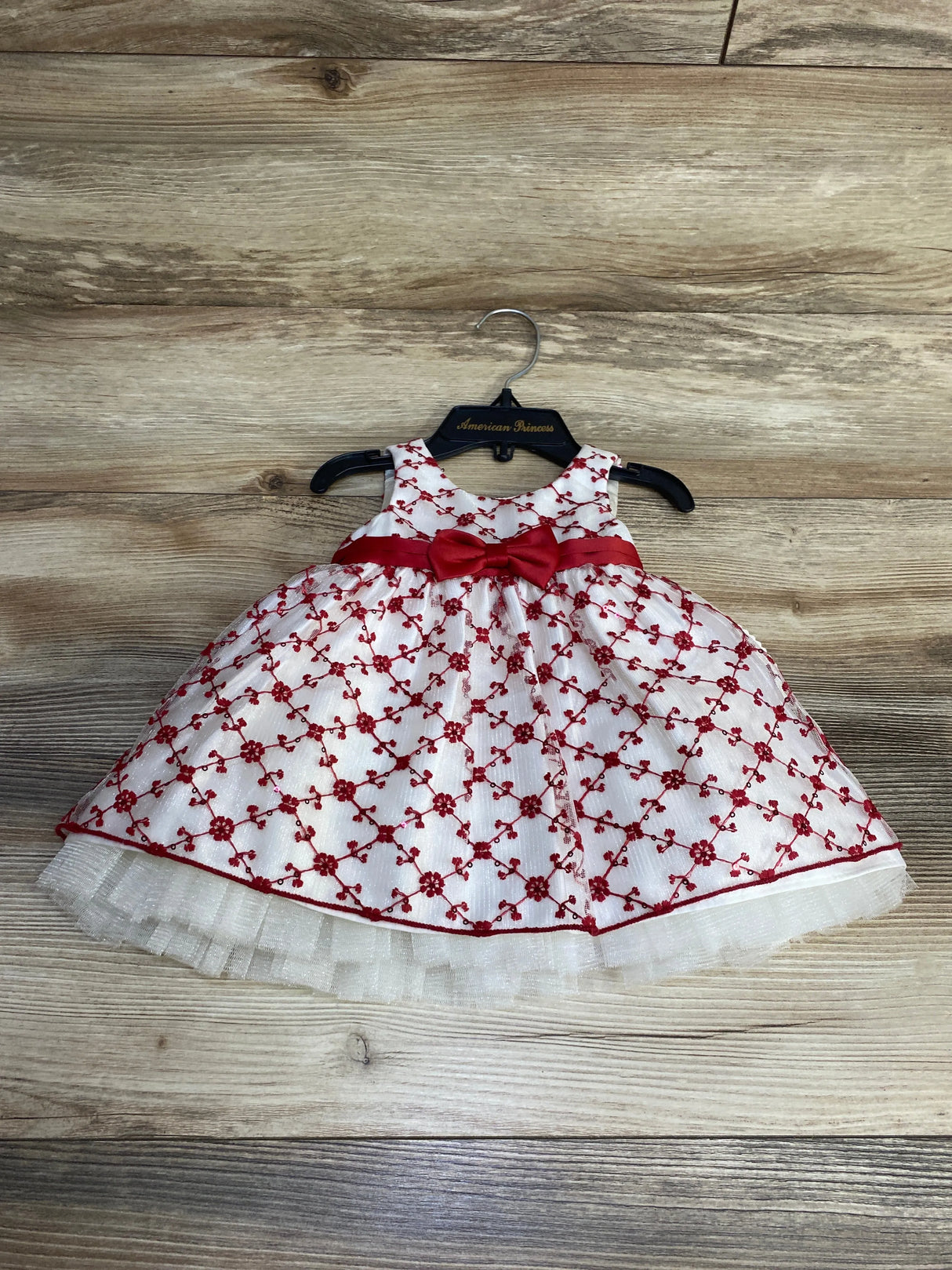 NEW American Princess 2pc Floral Embroidered Dress & Bloomers White sz 6m - Me n Mommy To Be