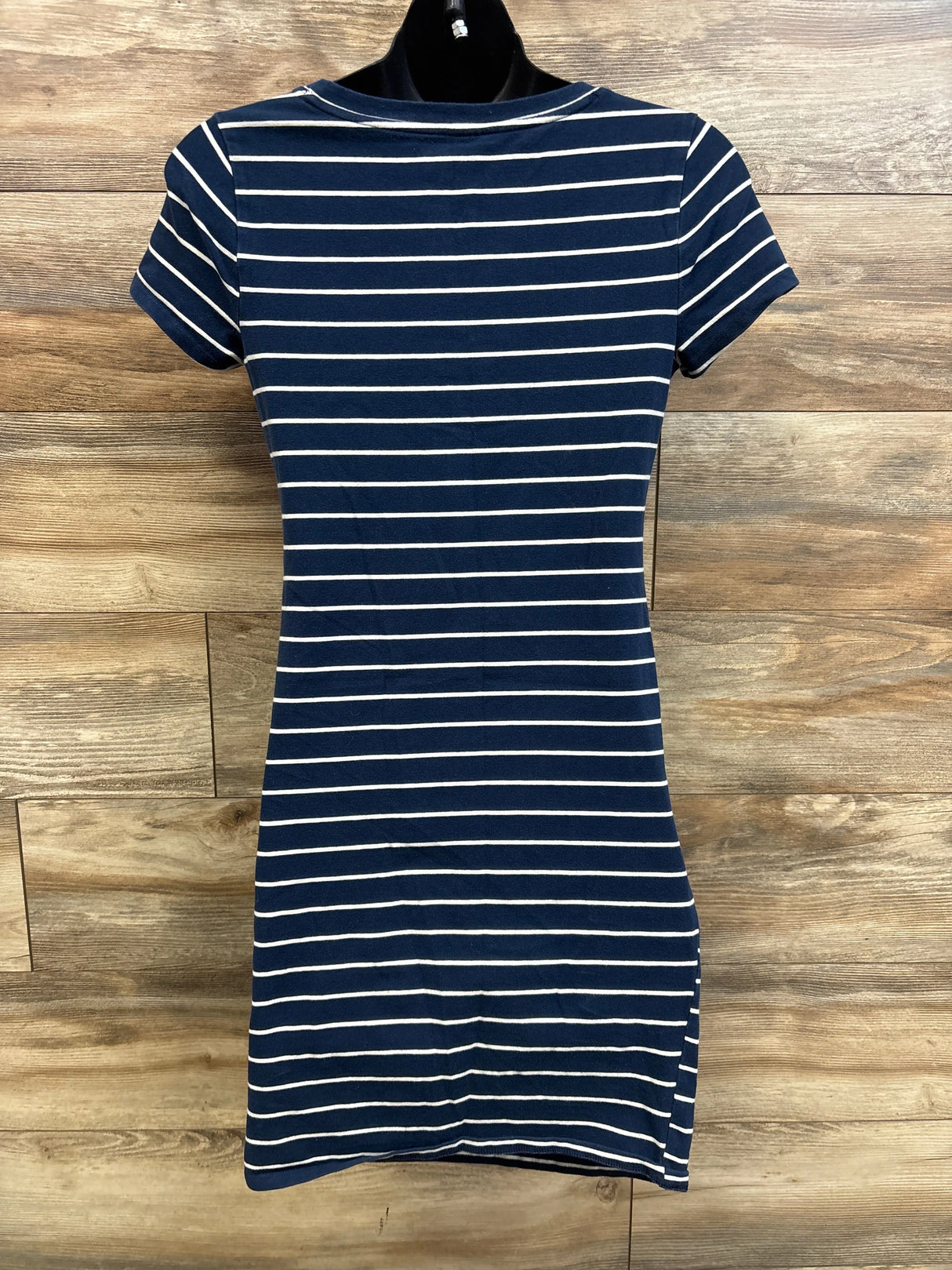 a:glow Maternity Ruched Striped Dress Navy sz Small