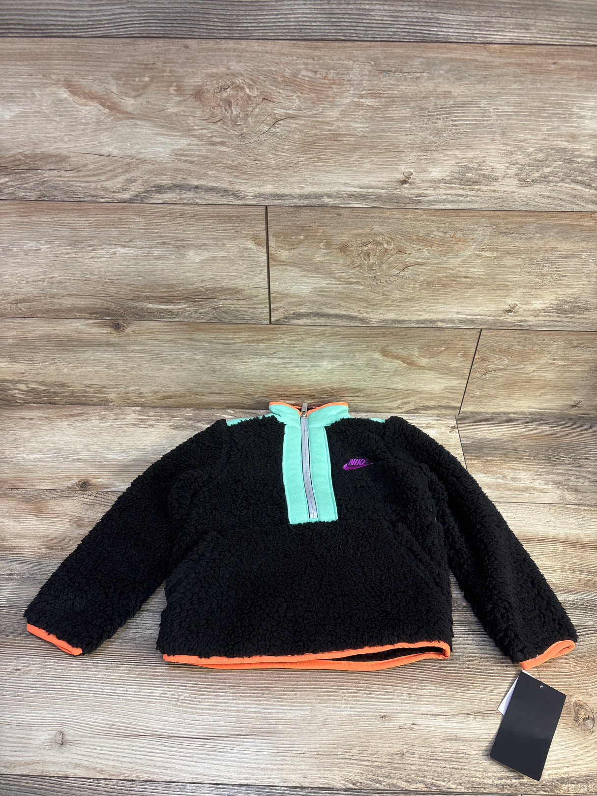 NEW Nike Sportswear Illuminate Sherpa Jacket Black sz 4T