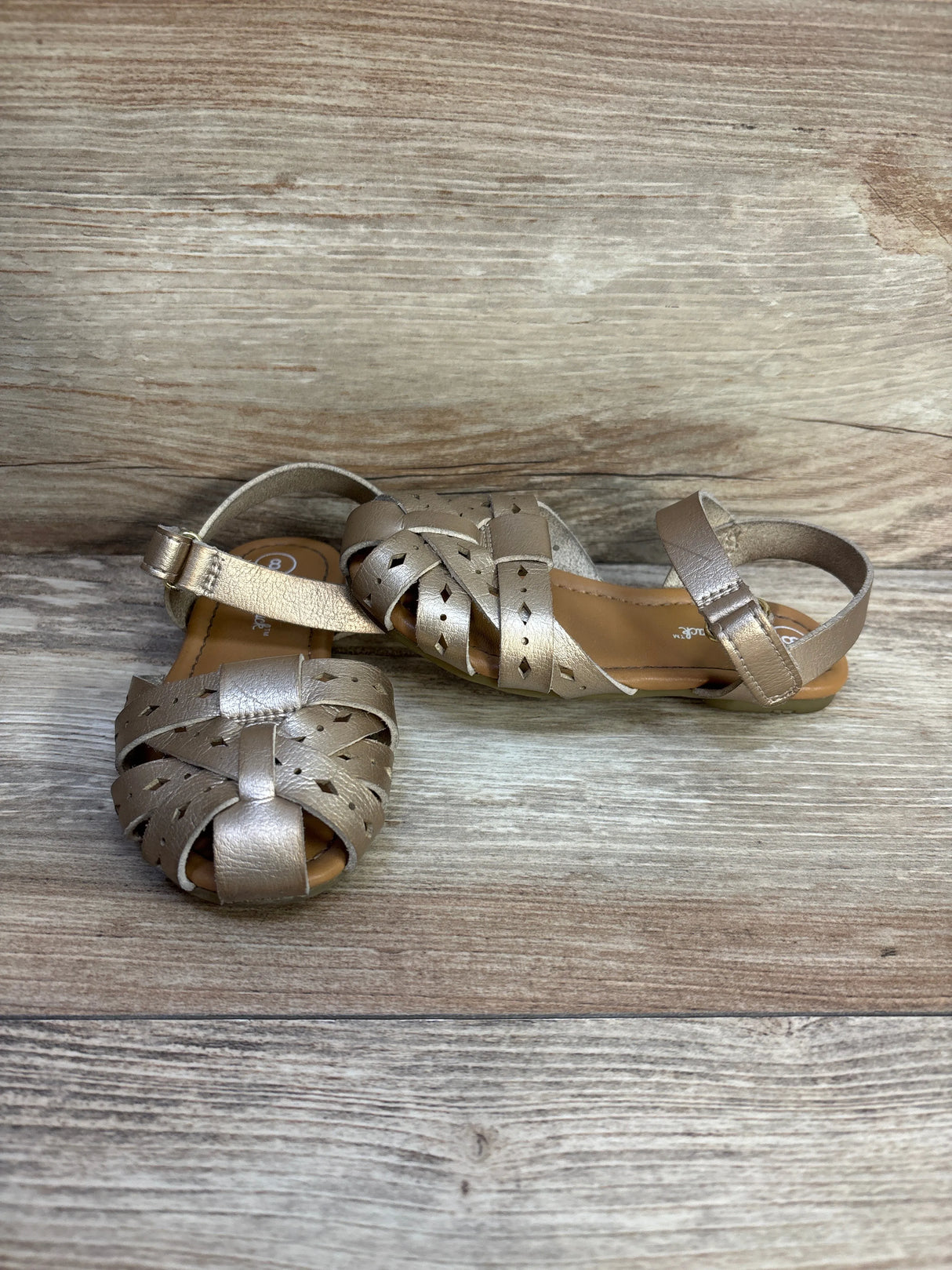Cat & Jack 'Elysia' Huarache Sandals Gold sz 8c - Me n Mommy To Be