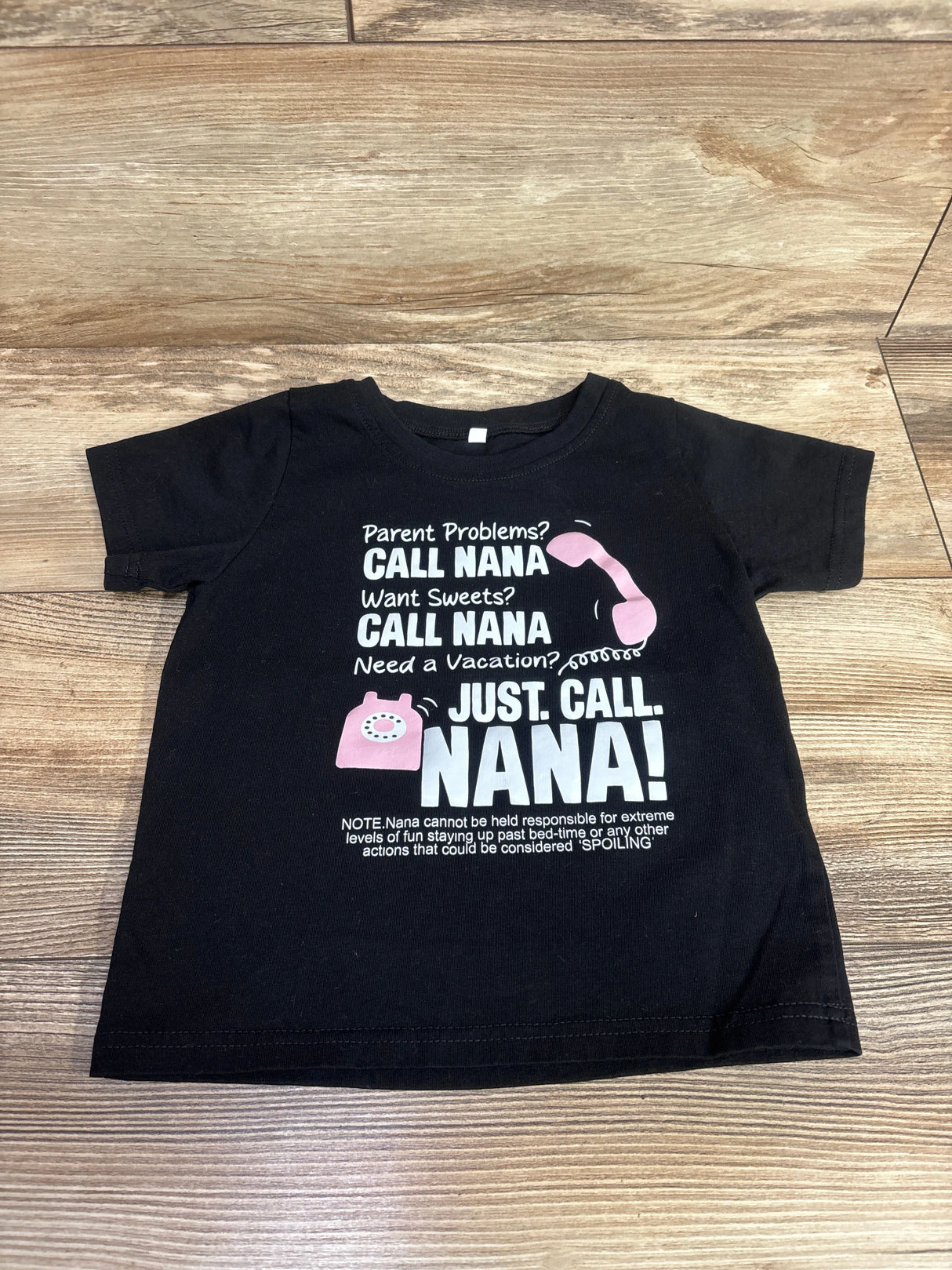 Call Nana Shirt Black sz 4T