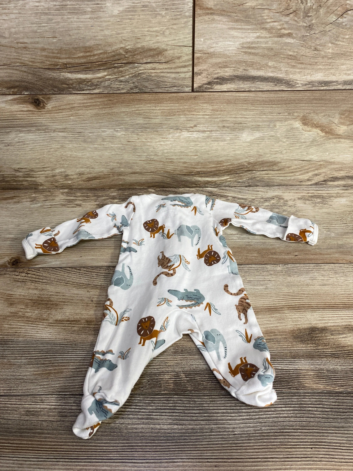 Carter's Animal Print Sleeper White sz Newborn