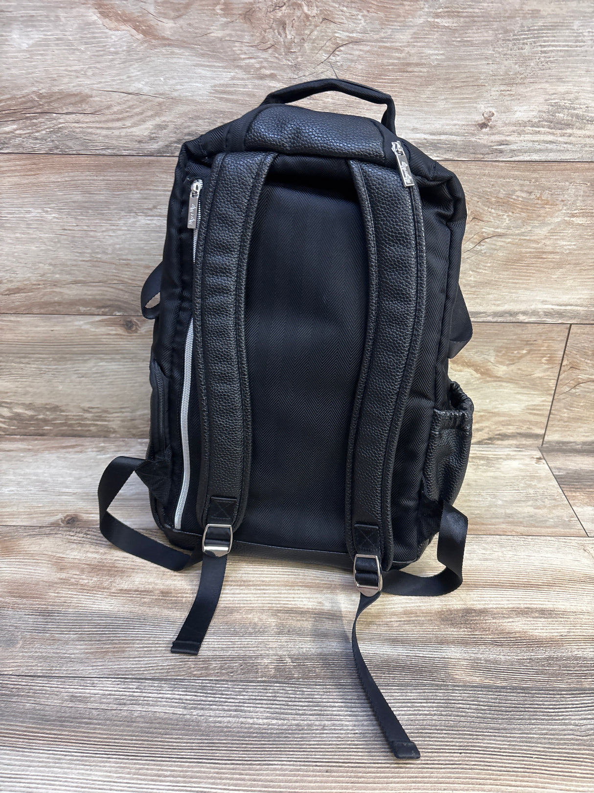 Itzy Ritzy Boss Diaper Bag Backpack in Black Herringbone