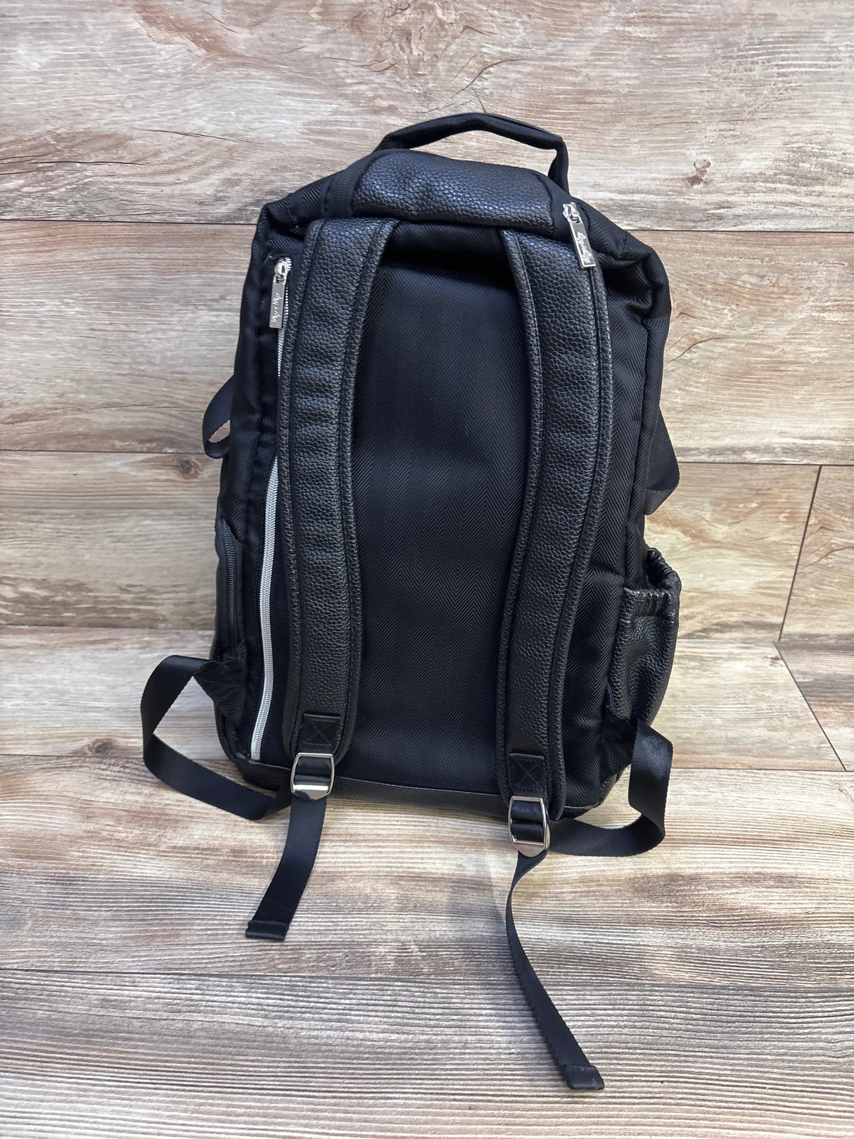 Itzy Ritzy Boss Diaper Bag Backpack in Black Herringbone