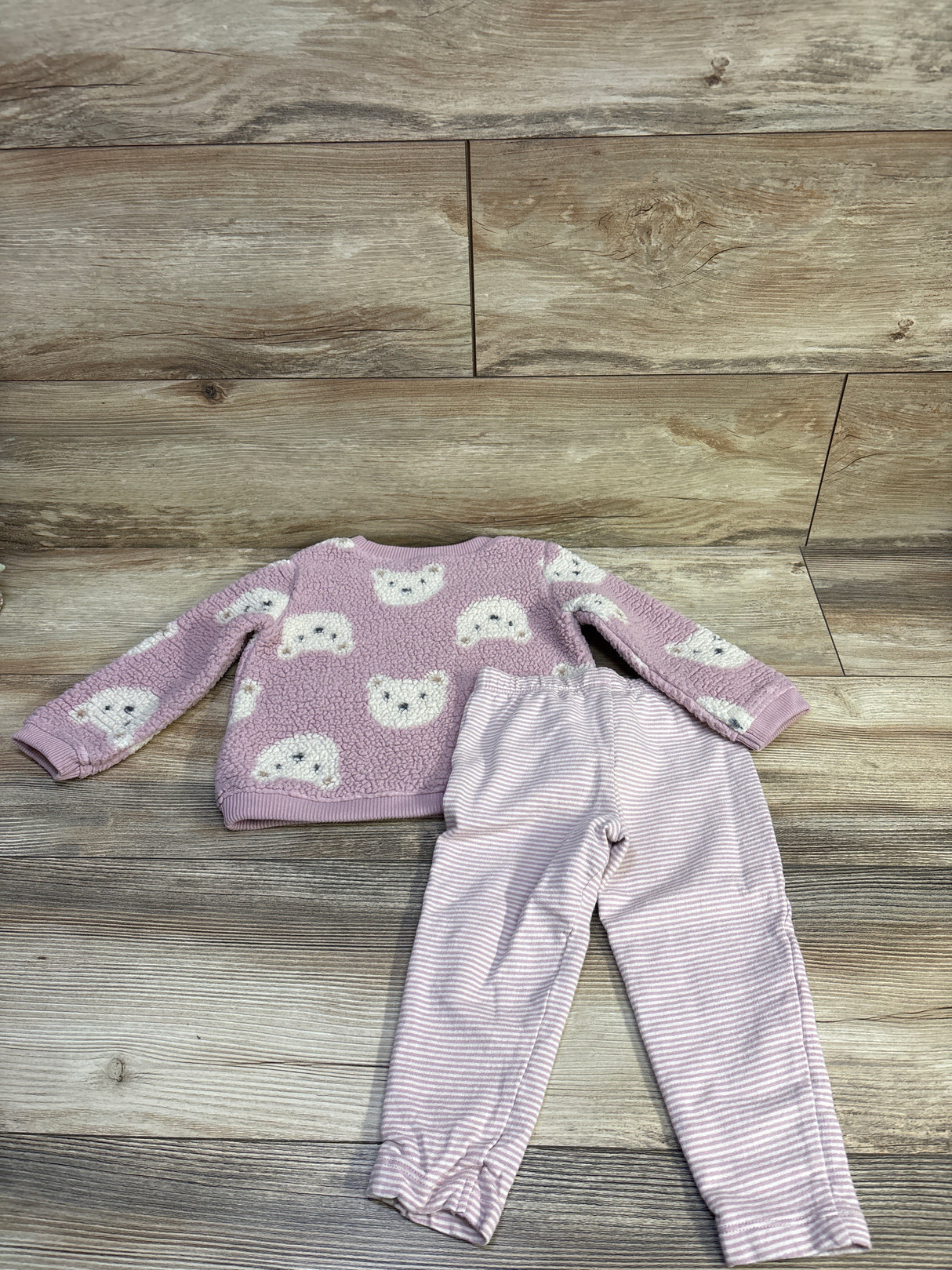 Carter's 2pc Sherpa Sweatshirt & Pants Set Pink sz 18m