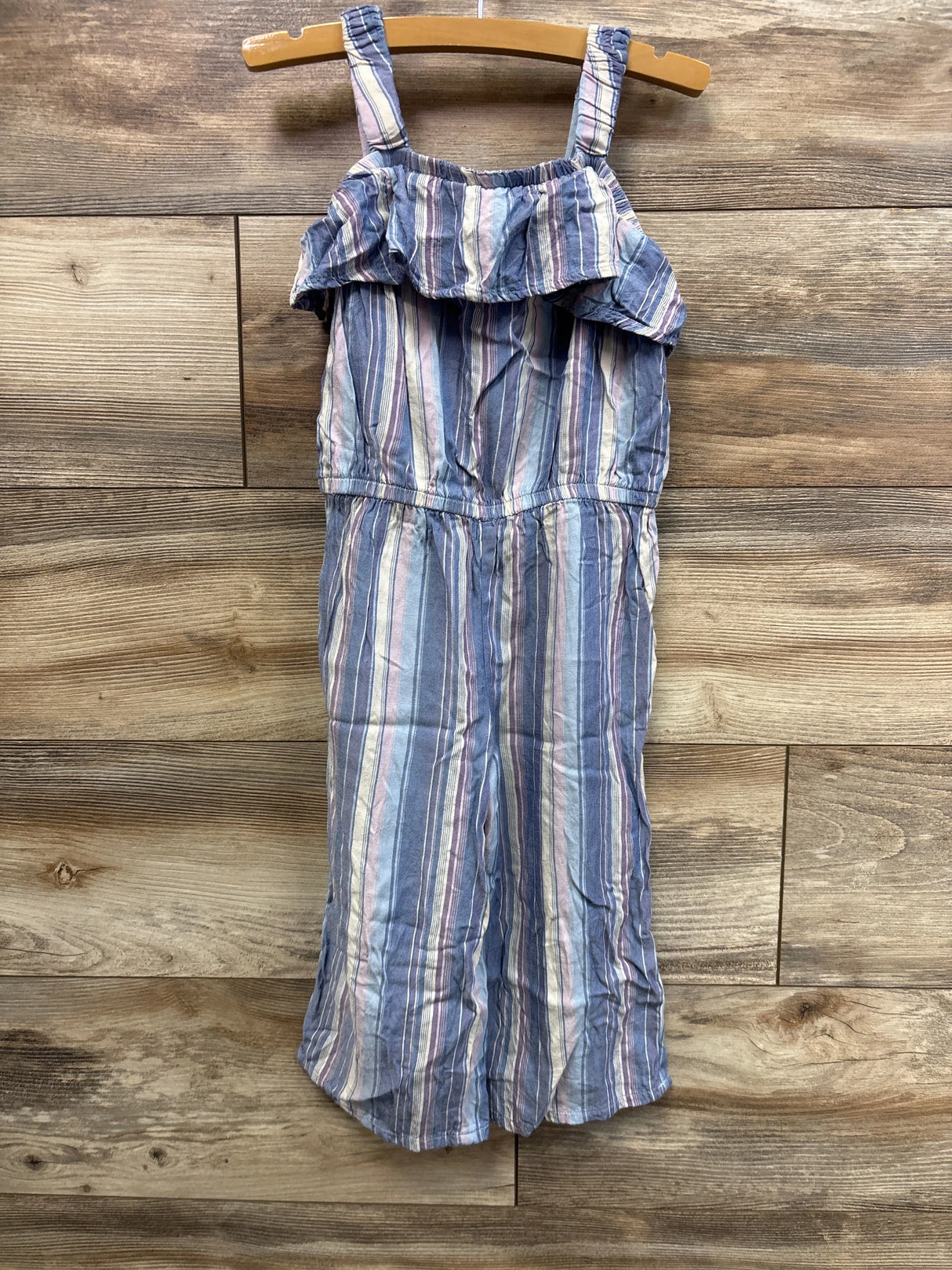 Oshkosh Striped Jumpsuit Blue sz 4T