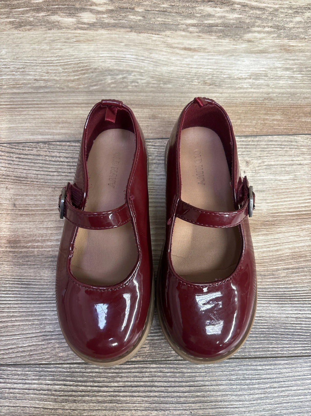 Old Navy Faux Patent-Leather Mary-Jane Shoes Red sz 11c
