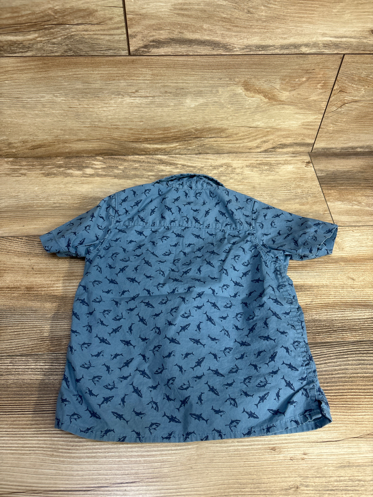 OshKosh Shark Button Up Shirt Blue sz 24m