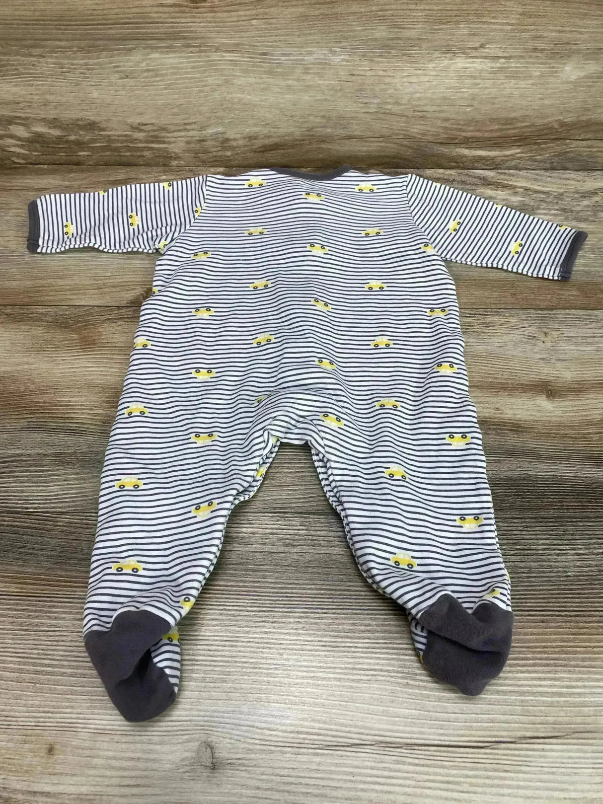 Little Me Striped Car Print Sleeper White sz 6m - Me n Mommy To Be