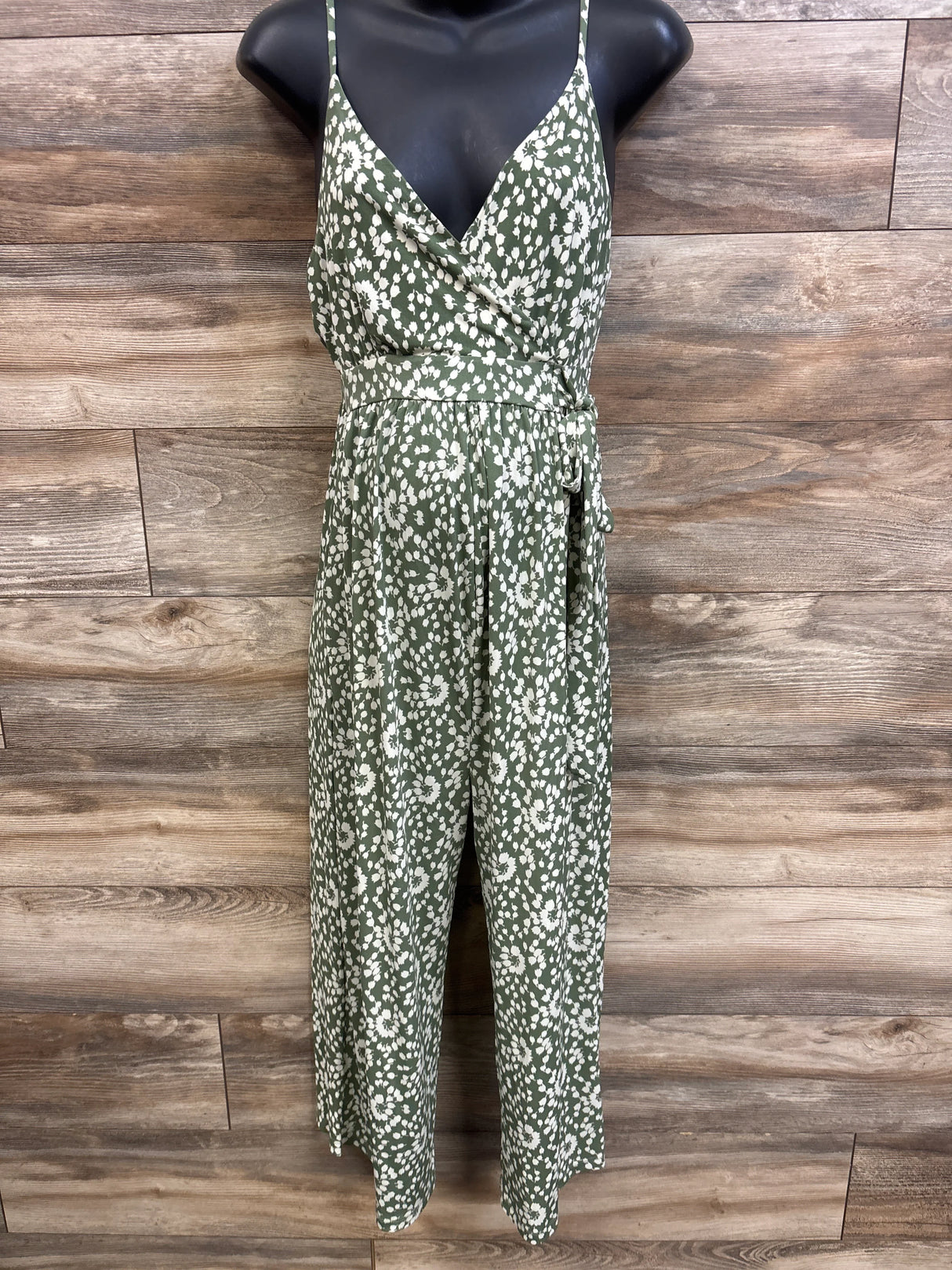 NEW Kaileigh Maternity Rica Crop Jumpsuit Green sz Medium