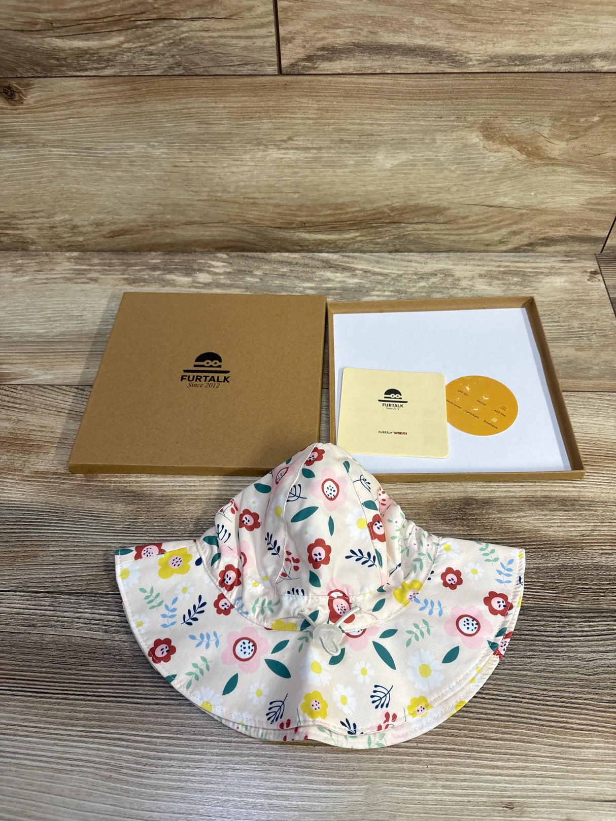 NEW FURTALK Floral Bucket Hat sz 0-6m