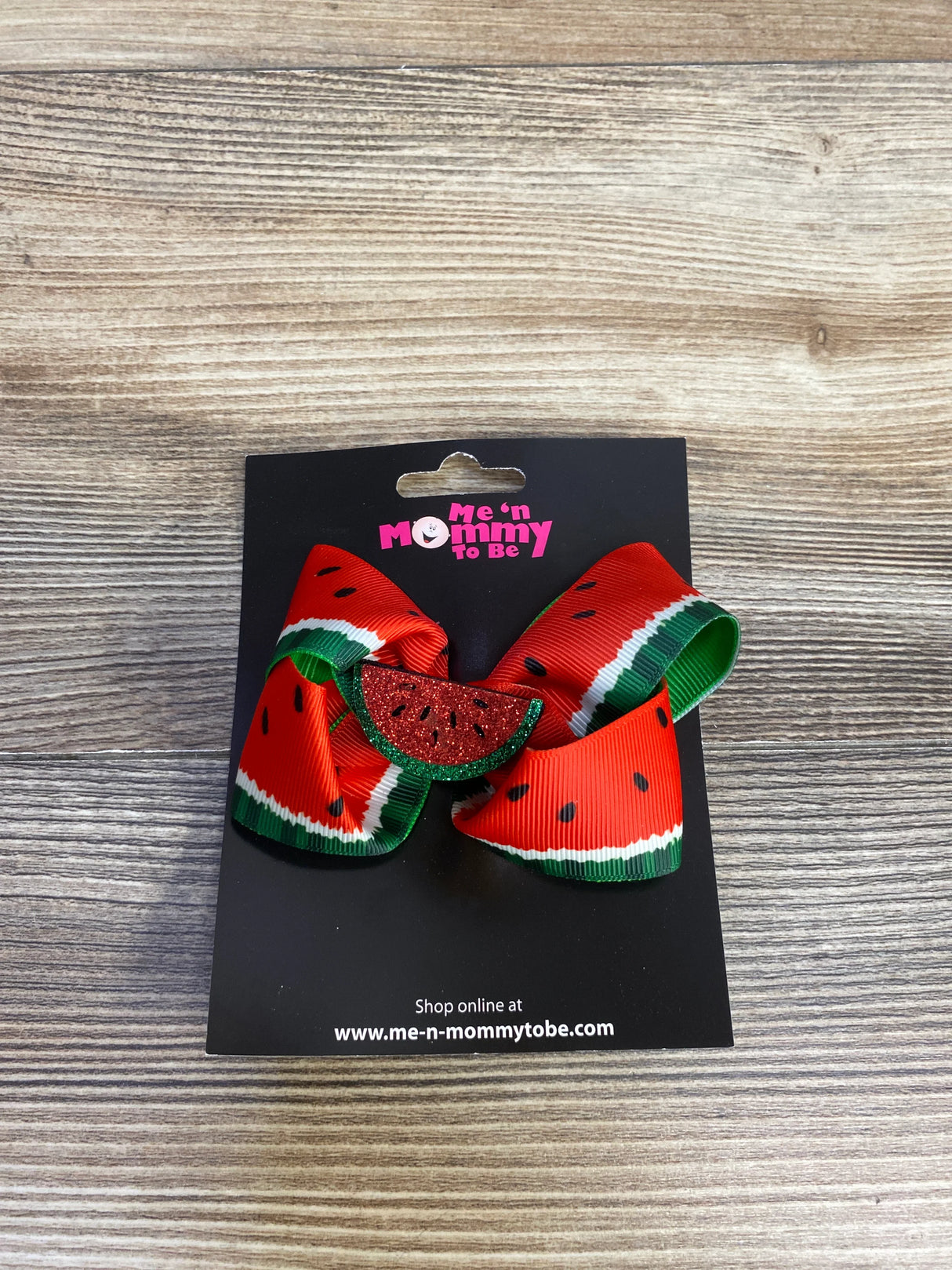 NEW Double Bow w/ Watermelon Applique