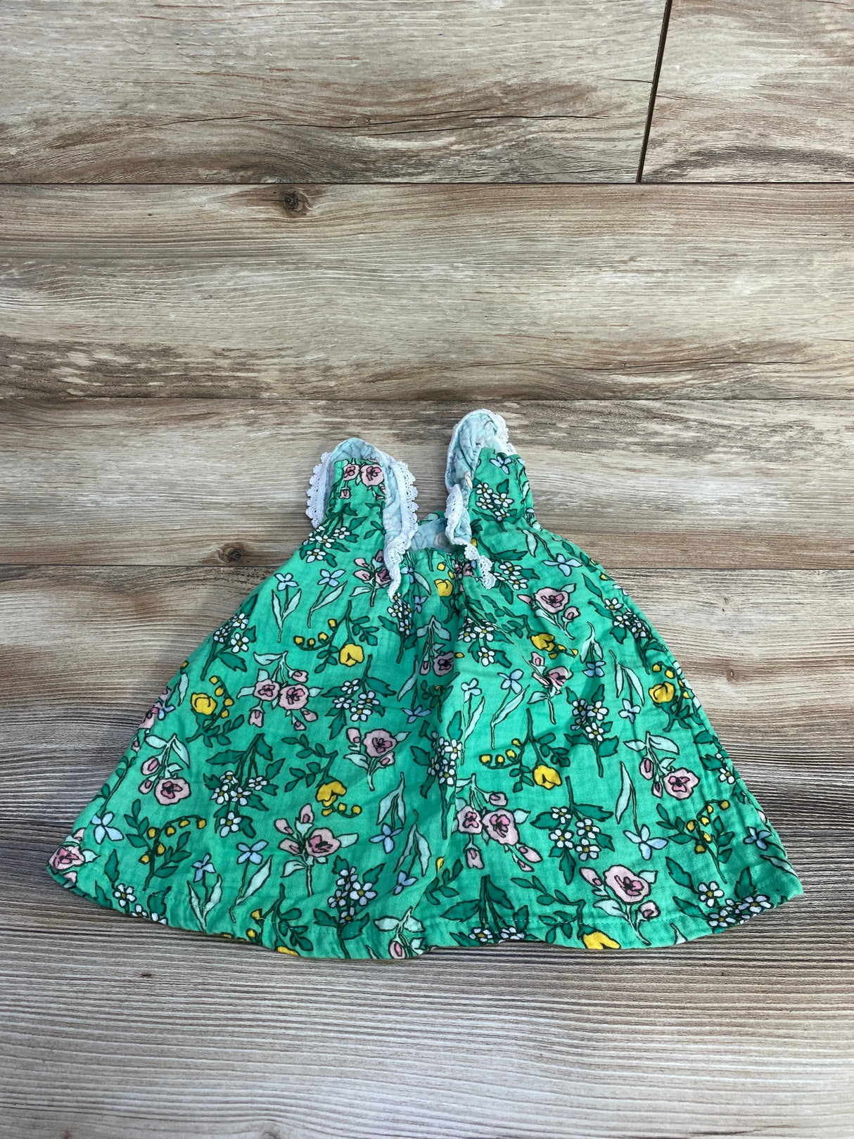 Cat & Jack Sleeveless Floral Dress Green sz 12m - Me n Mommy To Be