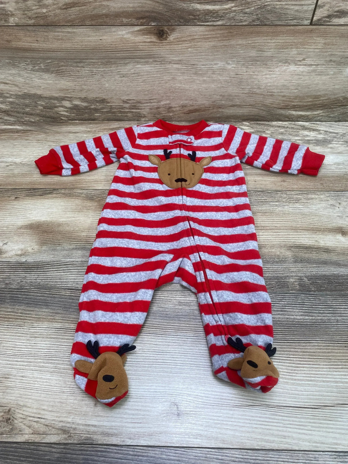 Just One You Striped Blanket Sleeper Red sz 3m - Me n Mommy To Be