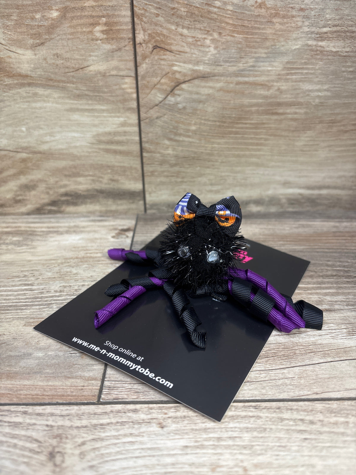 NEW Ghost Applique Glitter Hair Bow Purple