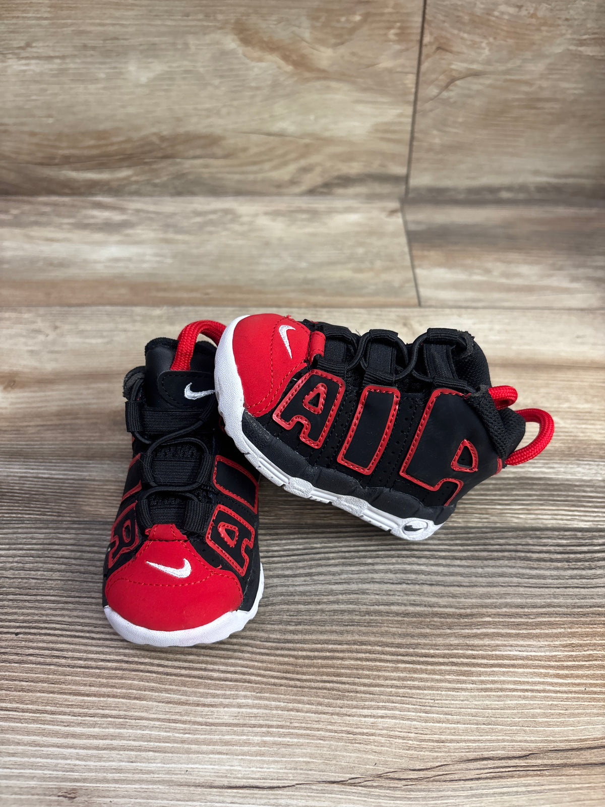 Nike Air More Uptempo TD 'Red Toe' Sneakers sz 4c