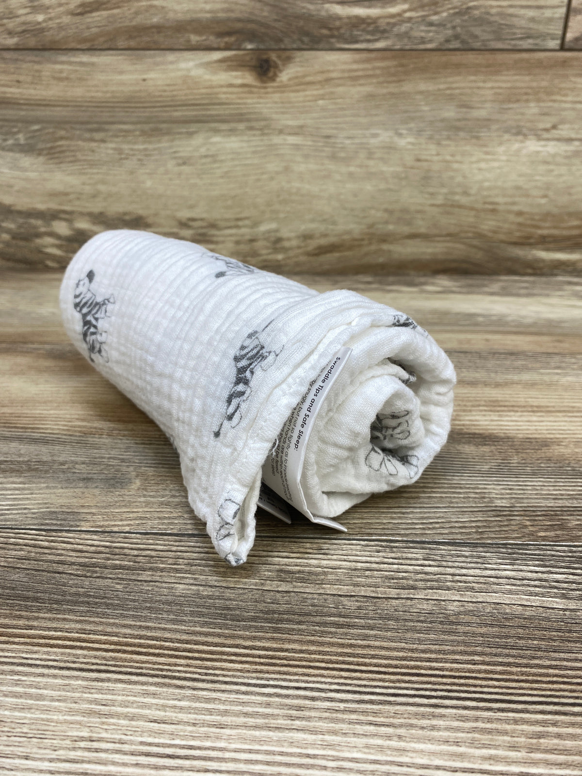 Amazing Baby Newborn Muslin Swaddle Blanket in Zebra Print White 36x36''