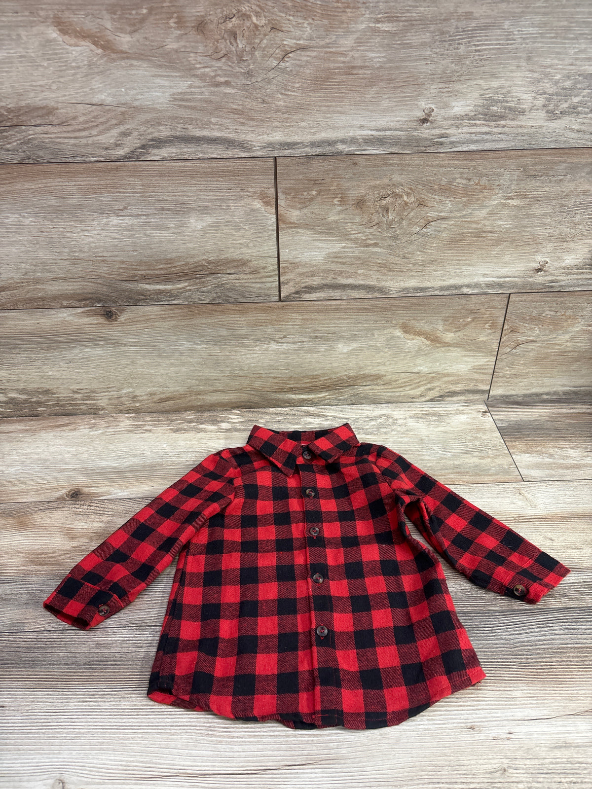 Mersariphy 'I Think I'm Gonna Kick It With My Mom Today' Flannel Red sz 3T