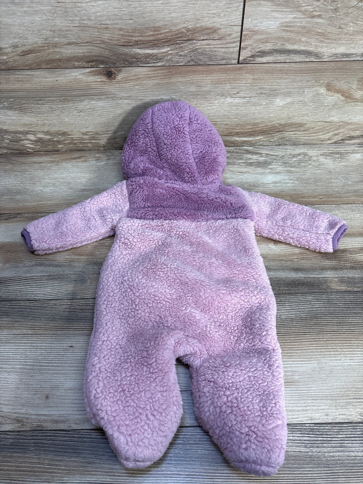 Eddie Bauer Fleece Footed Coverall w/ Hood Purple sz 0-3m