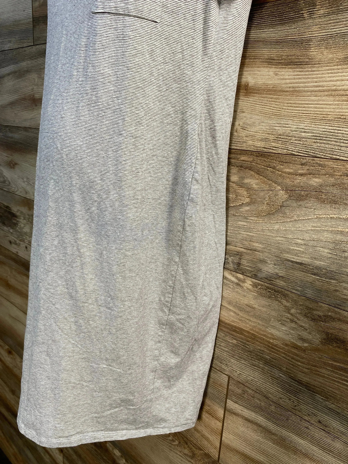 A Pea In The Pod Striped Dress Grey sz Large - Me n Mommy To Be