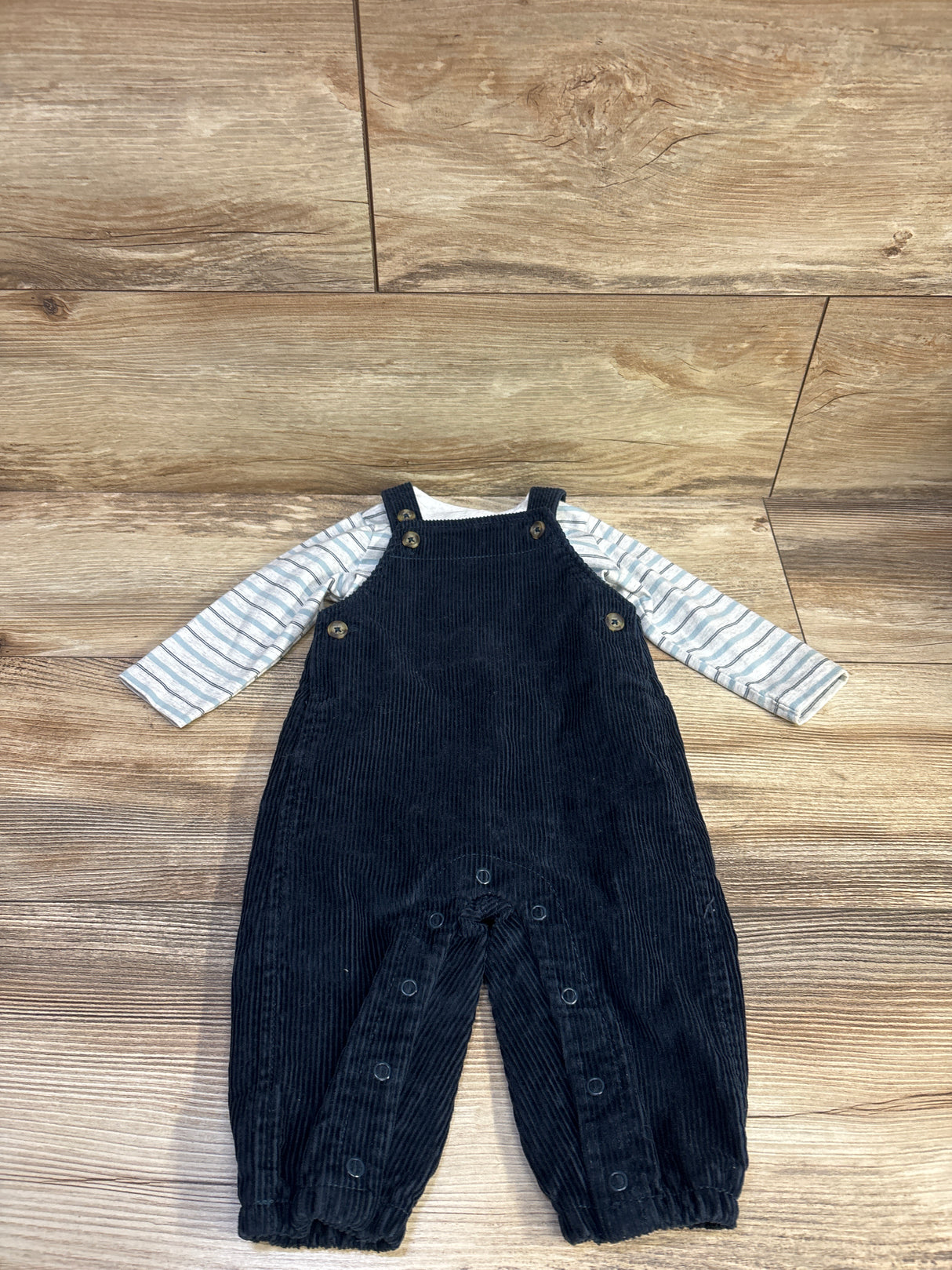 Just One You 2pc Corduroy Overalls Set Grey sz 6m