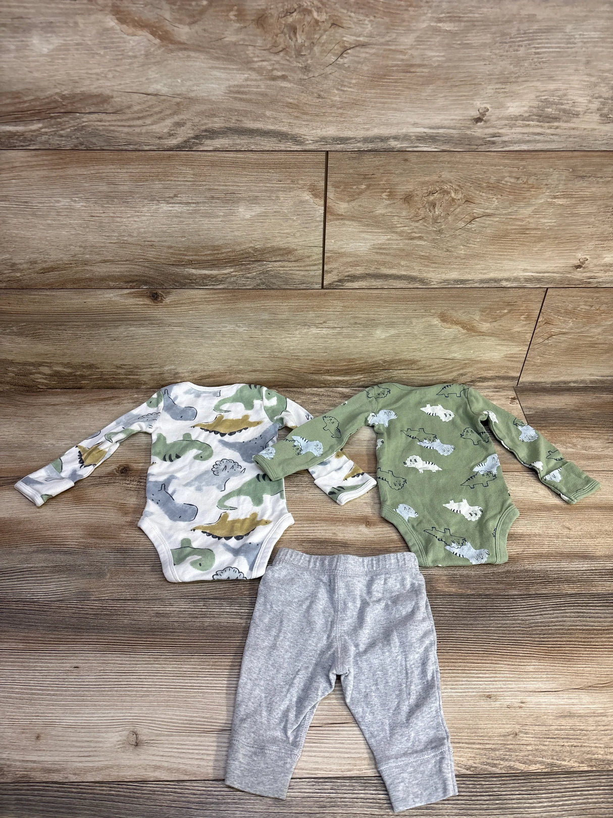 Carter's 3pc Striped Bodysuit Set Green sz 3m