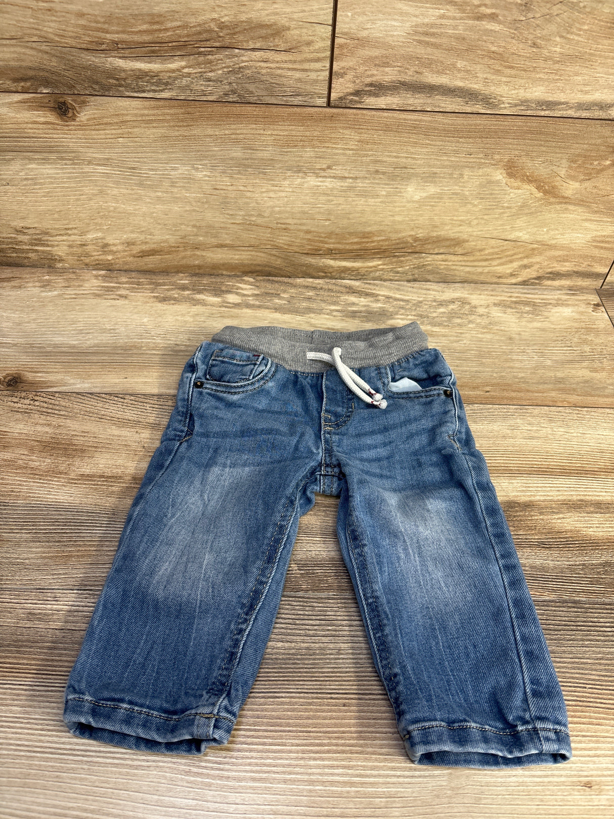 Cat & Jack Drawstring Straight Jeans Blue sz 12m