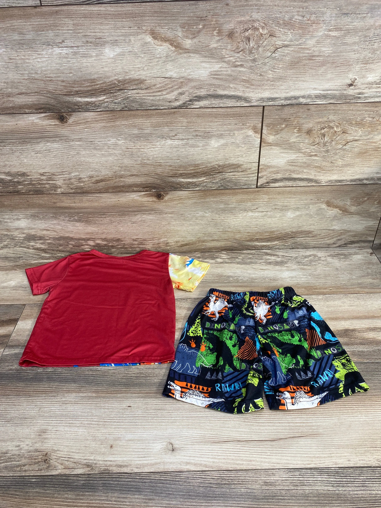 2pc Dino Shirt & Shorts Red sz 12-18m - Me n Mommy To Be