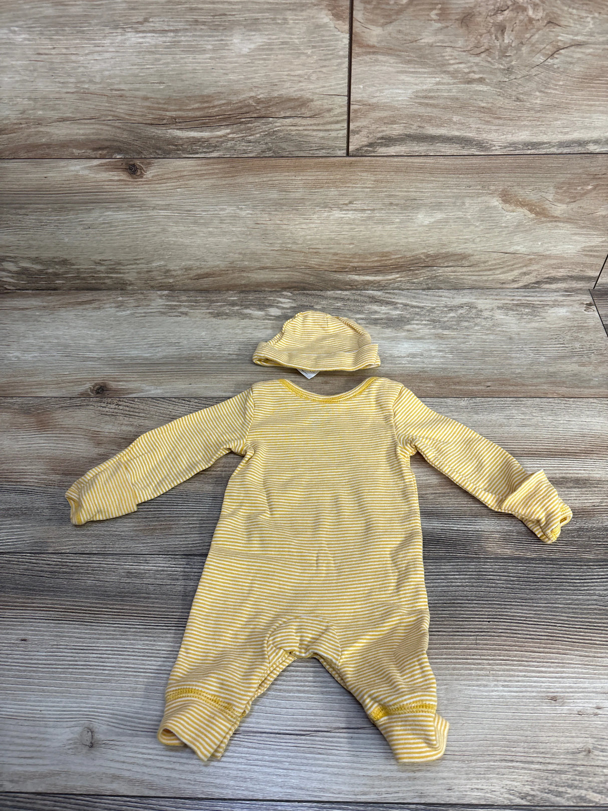 Carter's Striped Elephant Coverall Yellow sz Newborn