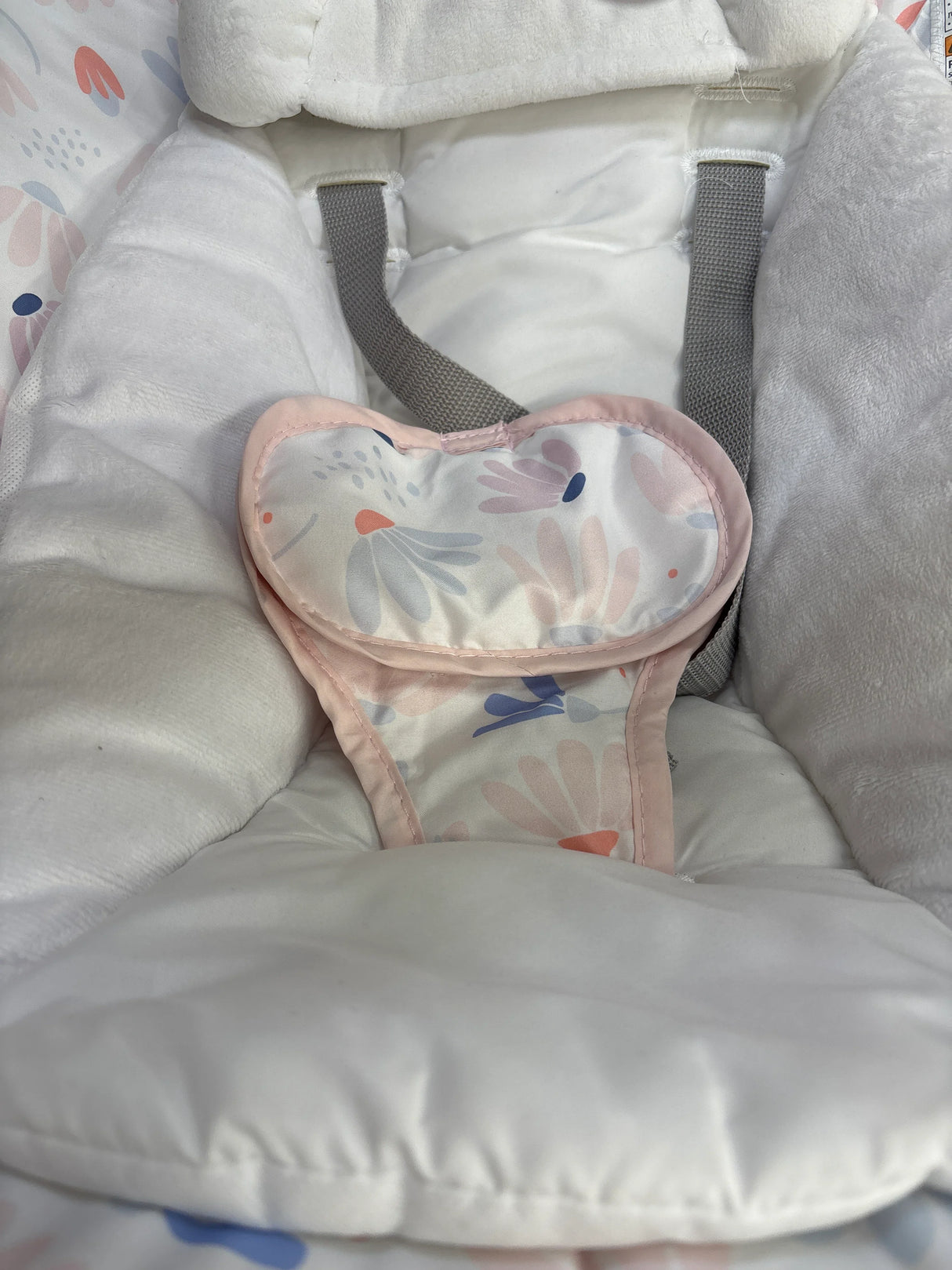 Ingenuity Keep Cozy 3-in-1 Grow with Me Baby Bouncer, Rocker & Toddler Seat Pink Burst