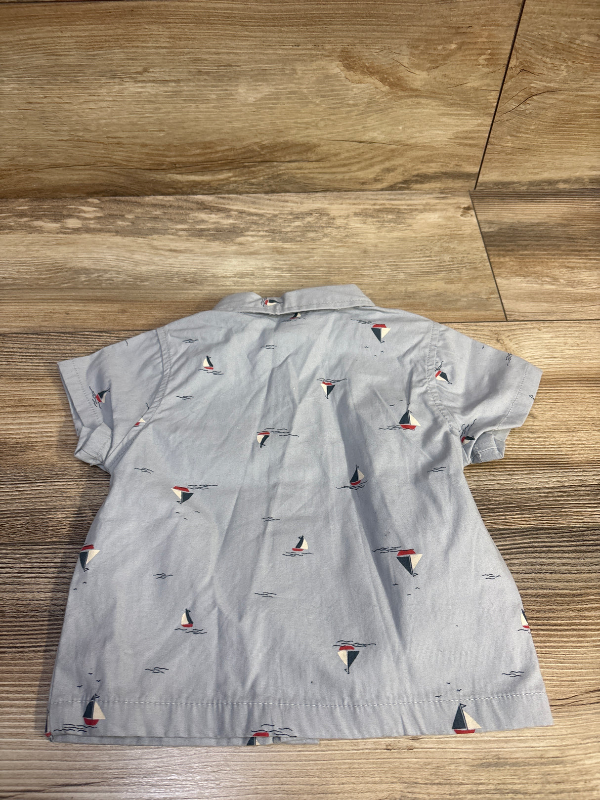 Modern Moments Boats Button Up Shirt Blue sz 12m