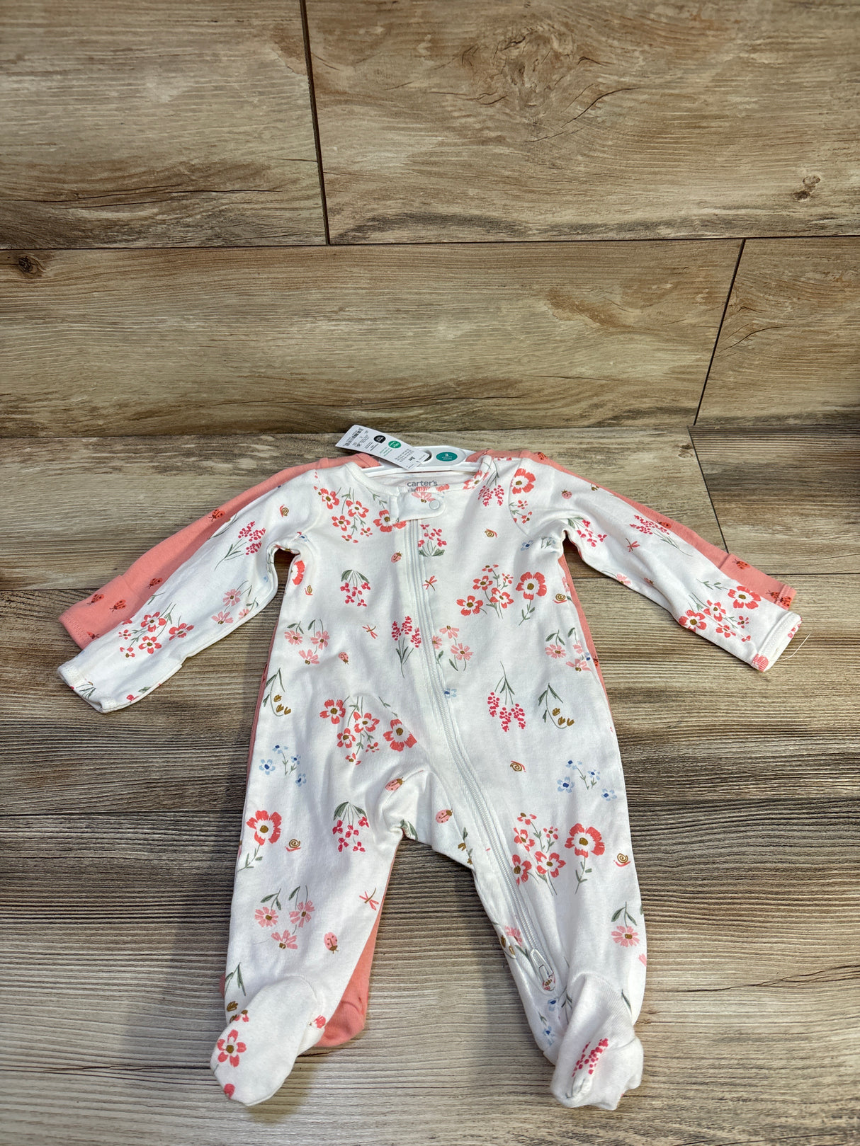 NEW Just One You 2pk Sleepers White/Pink sz 3m