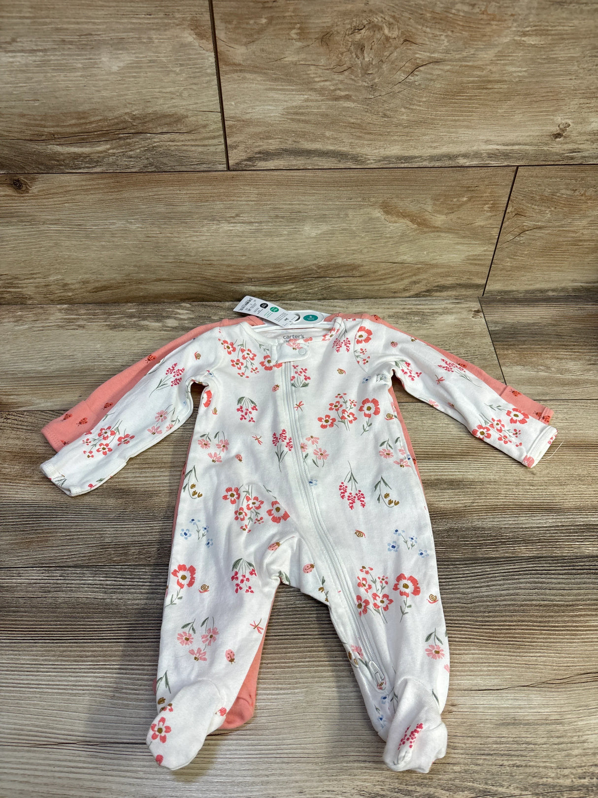 NEW Just One You 2pk Sleepers White/Pink sz 3m