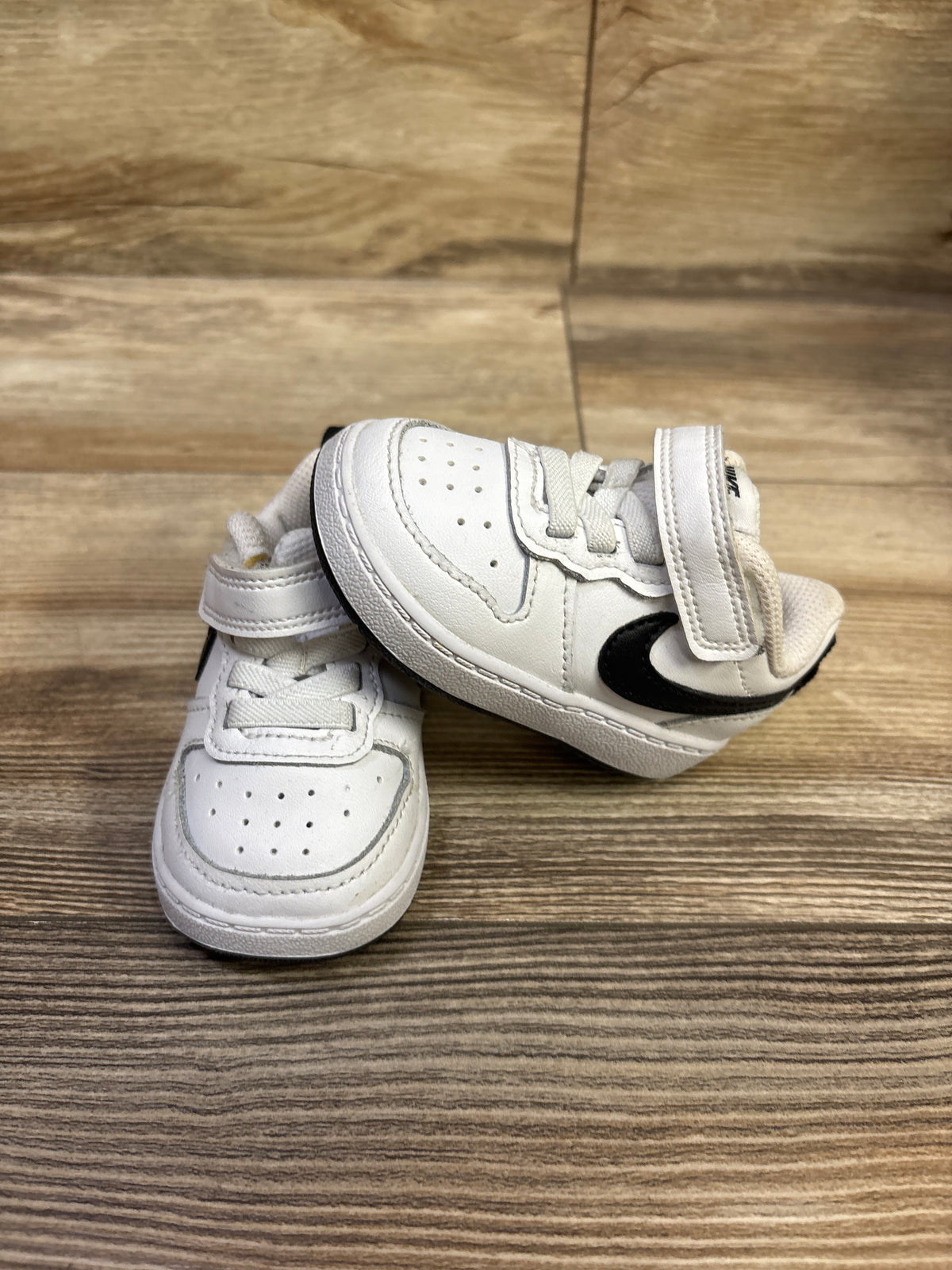 Nike Court Borough Low 2 TD 'White Black' Sneakers sz 3c