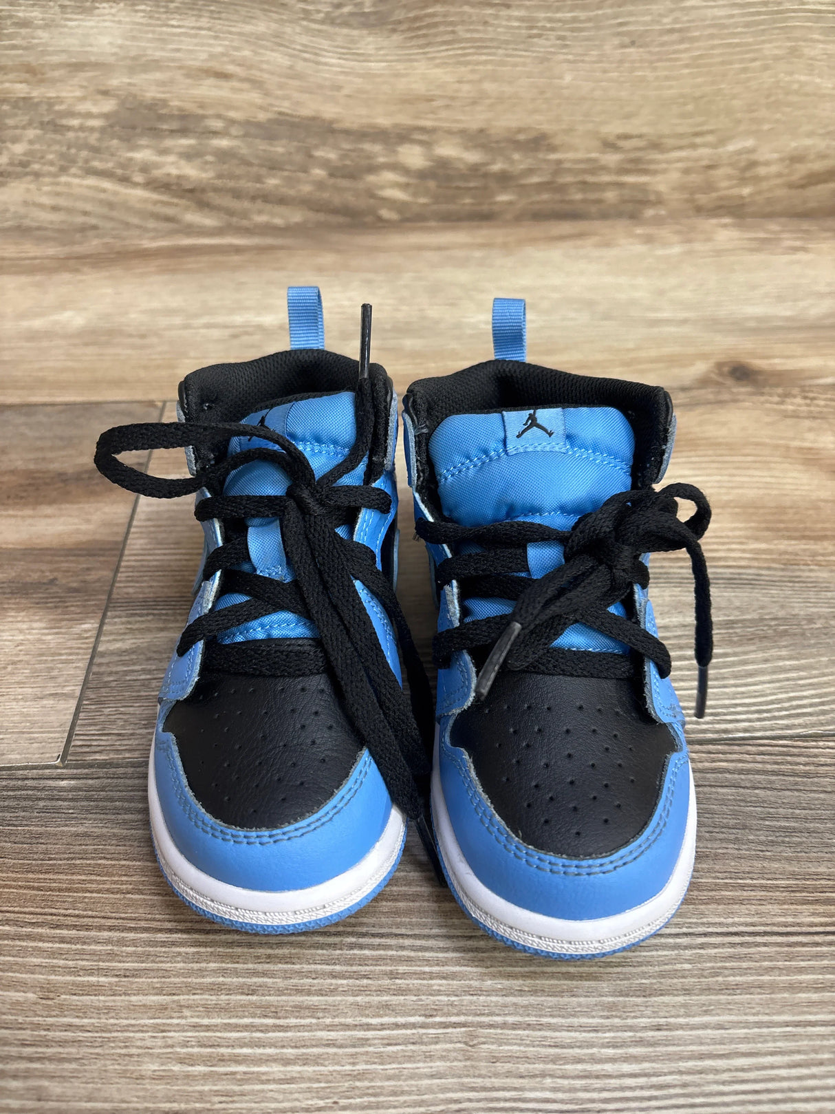 Air Jordan 1 Mid TD 'University Blue Black' Sneakers sz 9c