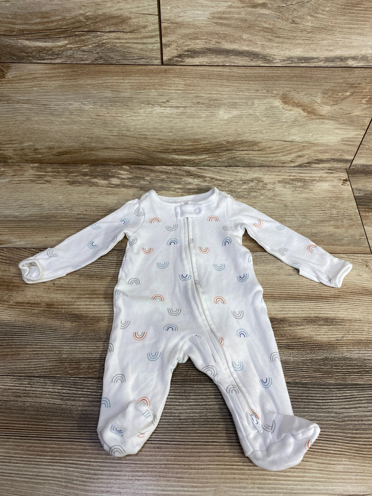 Simple Joys Rainbow Sleeper White sz Newborn